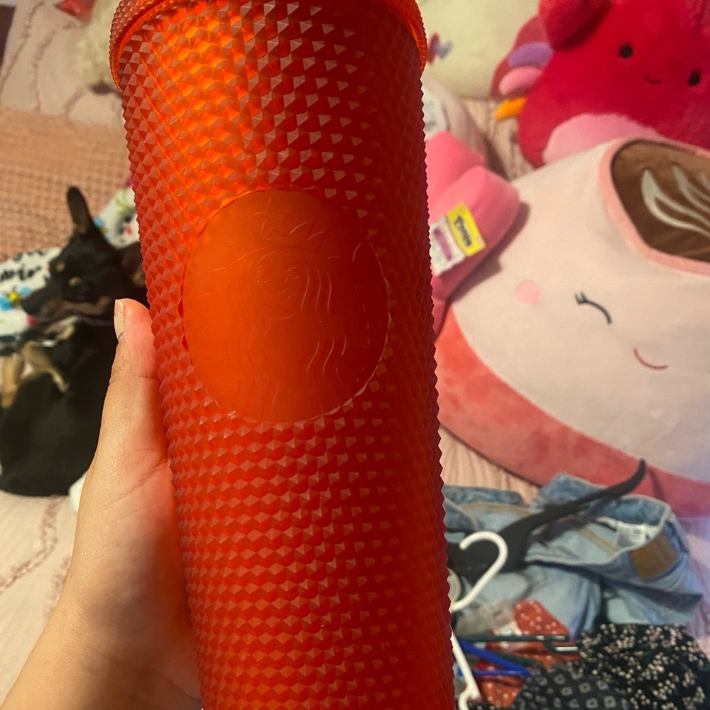 Red studded soft touch tumbler